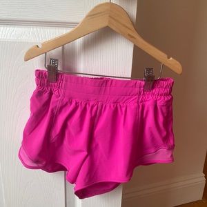 Lululemon POW pink shorts